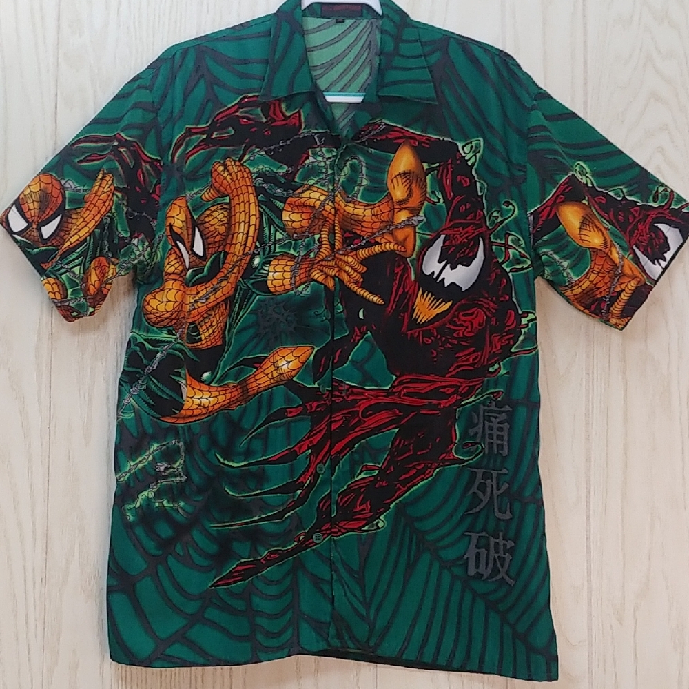 Vintage Marvel Comics Spiderman Carnage button up Shirt